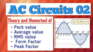 All about RMS and Average value Form Factor and Peak Factor [upl. by Yraccaz]