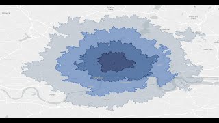 Network analysis amp isochrones using ArcGIS amp TravelTime [upl. by Alisen]