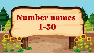 Number names 1 to 50 Numbers with spelling 1 50 one to fifty for kids [upl. by Eecats]