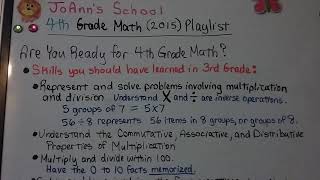 Are you ready for 4th Grade Math [upl. by Ahsimin]