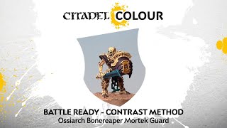 How to Paint Ossiarch Bonereapers Mortek Guard – Contrast Method [upl. by Ibrab715]