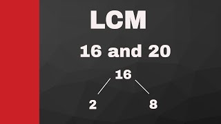 LCM of 16 and 20 [upl. by Eelnayr]