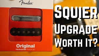 Fender ORIGINAL American Vintage 52 Tele Pickups Review amp Demo  Squier Affinity Telecaster Upgrade [upl. by Anerroc]