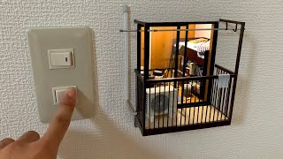 【ミニチュア】壁の中に小さな部屋を作ってみたら楽しすぎた。How to make a miniature room in the wall [upl. by Suravart142]