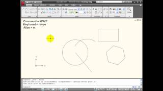 AutoCAD Tutorials  Using the MOVE Command [upl. by Mahgirb]