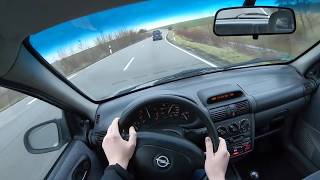 Opel Corsa B 1996  POV countryside drive  Road Rage [upl. by Parfitt]