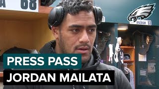 OL Jordan Mailata Discusses His Performance Against Cleveland  Eagles Press Pass [upl. by Anil]