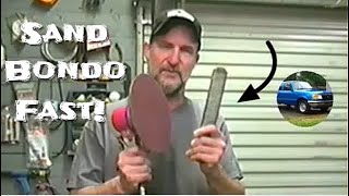 Fastest Way to Sand Down Body Filler Bondo Hog Cheese Grater [upl. by Huey]