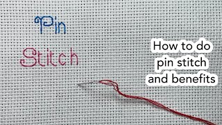 How to do pin stitch and benefits [upl. by Aicert393]