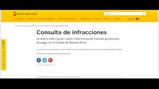 Consulta De Infraciones Capital Federal Online [upl. by Haleehs]