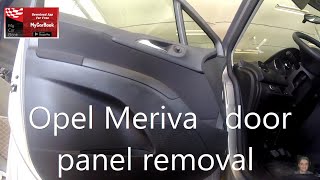 Opel Meriva B 20102017 door panel removal [upl. by Inverson]