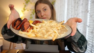 Eat a Poutine amp Smokies with Me  ASMR Mukbang [upl. by Tniassuot24]