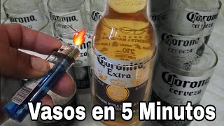 Como Hacer un Vaso Usando una Botella  🍻🧐ESTA ES LA MANERA MAS FÁCIL👌 [upl. by Airelav301]