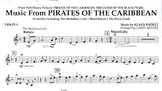 Pirates of the Caribbean violin 1 part [upl. by Eicak]