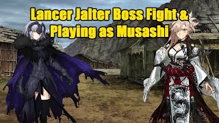 FateSamurai Remnant  Lancer Jalter Boss Fight amp playing as Musashi [upl. by Esylla]