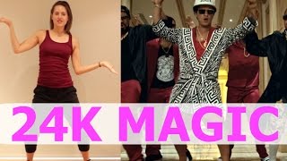 Bruno Mars 24K MAGIC Dance Tutorial  Andrea Wilson [upl. by Vedi]