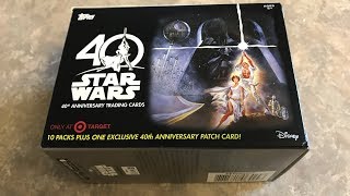 Star Wars Topps 40th Anniversary Cards UnboxingUnwrapping [upl. by Ecar]