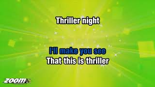 Michael Jackson  Thriller  Karaoke Version from Zoom Karaoke [upl. by Nichani265]