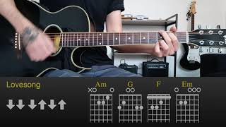 The Cure  Lovesong  Easy Guitar Lesson Tutorial with ChordsTabs and Rhythm [upl. by Disario]