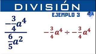 División de monomios  Ejemplo 3 [upl. by Henrie]