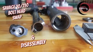 Savage 10110 Bolt Head Swap Caliber Change amp Bolt Disassembly [upl. by Tor79]