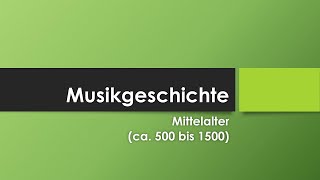 Musik im Mittelalter einfach und kurz erklärt [upl. by Mattah810]