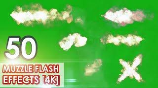 Muzzle Flash Green Screen Best 50 Effects in 4K  SFX  Download [upl. by Ahsenet]