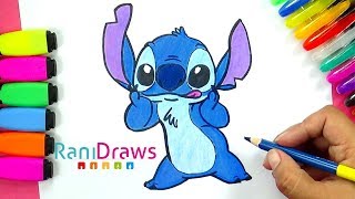 How to draw STITCH  Cómo dibujar a STITCH [upl. by Ahsotan]