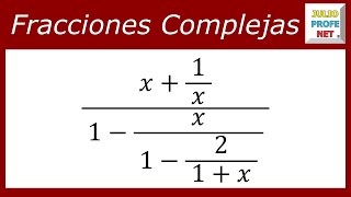 FRACCIONES COMPLEJAS  Ejercicio 5 [upl. by Calisa284]