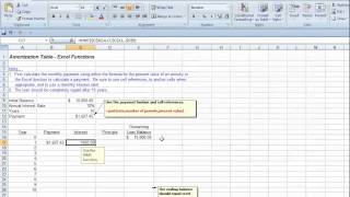 Excel Amortization Table Formulas [upl. by Aneema]