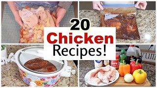 20 Chicken Slow Cooker Freezer Meals  The Ultimate Time Saver [upl. by Malone374]