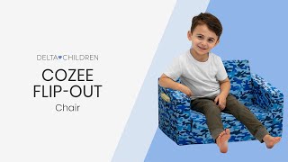 Cozee Flip Out Chair  2in1 Convertible Chair to Lounger by Delta Children [upl. by Eidde917]