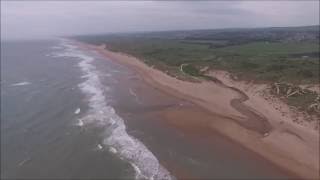 Kitesurfing Balmedie beach Aberdeenshire DJI Phantom 3 190616 [upl. by Tabb152]