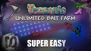 Terraria 135  UNLIMITED BAIT FARM  BEST METHOD in prehardmode [upl. by Hebel]