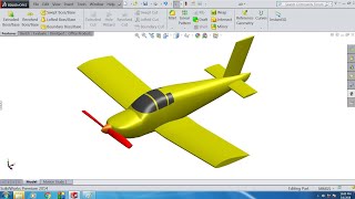 solidworks Airplane surface model time lapse [upl. by Nirhtak927]