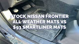 STOCK NISSAN FRONTIER ALL WEATHER MATS VS 93 SMARTLINER MATS [upl. by Elleval803]