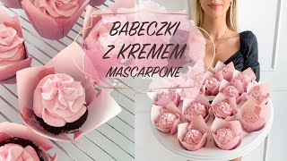 BABECZKI CZEKOLADOWE Z KREMEM MASCARPONE I OWOCAMI 😍✨🙌🏼  ladycolour słodki vlog [upl. by Esilrac]