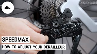 How to adjust the Shimano Di2 rear derailleur on your Speedmax [upl. by Anayet916]