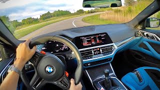 2021 BMW M4 Base 6Speed Manual  POV First Impressions [upl. by Macdonald]