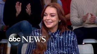 Lindsay Lohan says shes comfortable being back in the spotlight [upl. by Deehsar344]