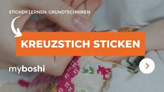 Kreuzstich sticken  myboshi [upl. by Aicala]