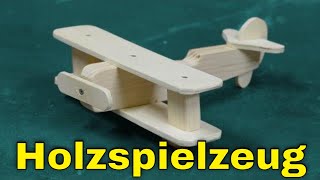 Holzspielzeug für Kinder selber bauen  Flugzeug [upl. by Derna979]