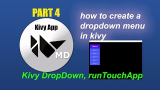 How To Create A DropDown Menu Using Python Kivy FrameworkPython Kivy GUI Tutorial [upl. by Ahsinet]