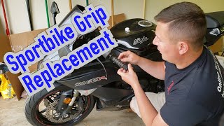 How to change your sportbike grips  ProGrip 719 [upl. by Platus]