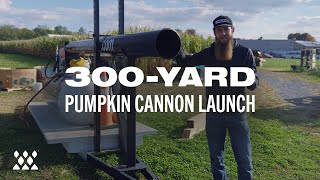 Pumpkin Chunkin  Launching A Pumpkin 300 Yards Out Of A Cannon [upl. by Renraw29]