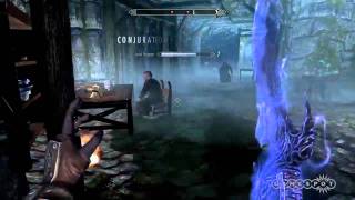 Skyrim  Necromancer Fight Gameplay Video PC [upl. by Eenahc]