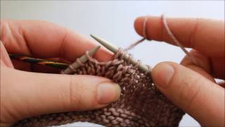 RT Right Twist Knitting Stitch Tutorial [upl. by Anifad]