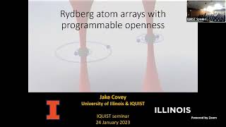 quotRydberg atom arrays with programmable opennessquot Jacob Covey UIUC [upl. by Ehcadroj]