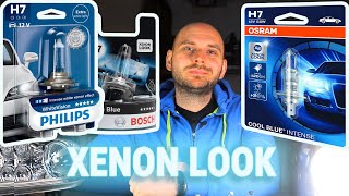 The Best XENON LOOK bulbs  Color Endurance amp Brightness Tested  PHILIPS vs OSRAM vs BOSCH [upl. by Edwin678]