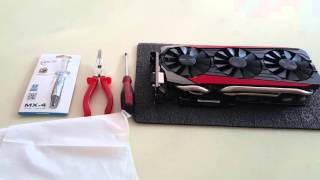 Asus Strix GTX 980 Ti unboxing and thermal paste replacing [upl. by Maurreen]